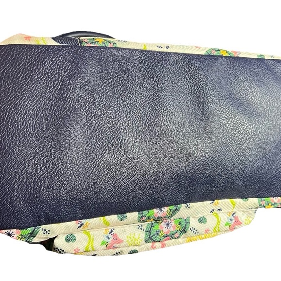 Lily Bloom Maggie Satchel Handbag Ocean Turtles and Whales - Picture 7 of 11